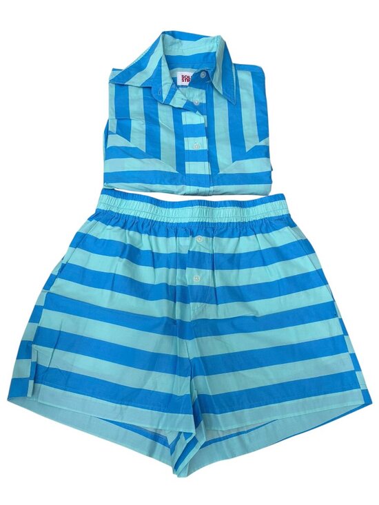 SOLID & STRIPED Other - Solid & Striped LEXY BOXER Shorts & ARLETTE Shirt in Oxford Stripe sz: XS NWOT